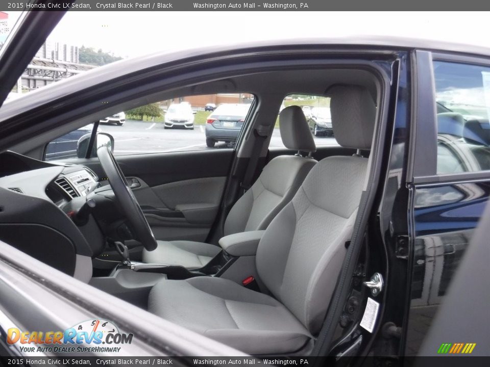 2015 Honda Civic LX Sedan Crystal Black Pearl / Black Photo #8