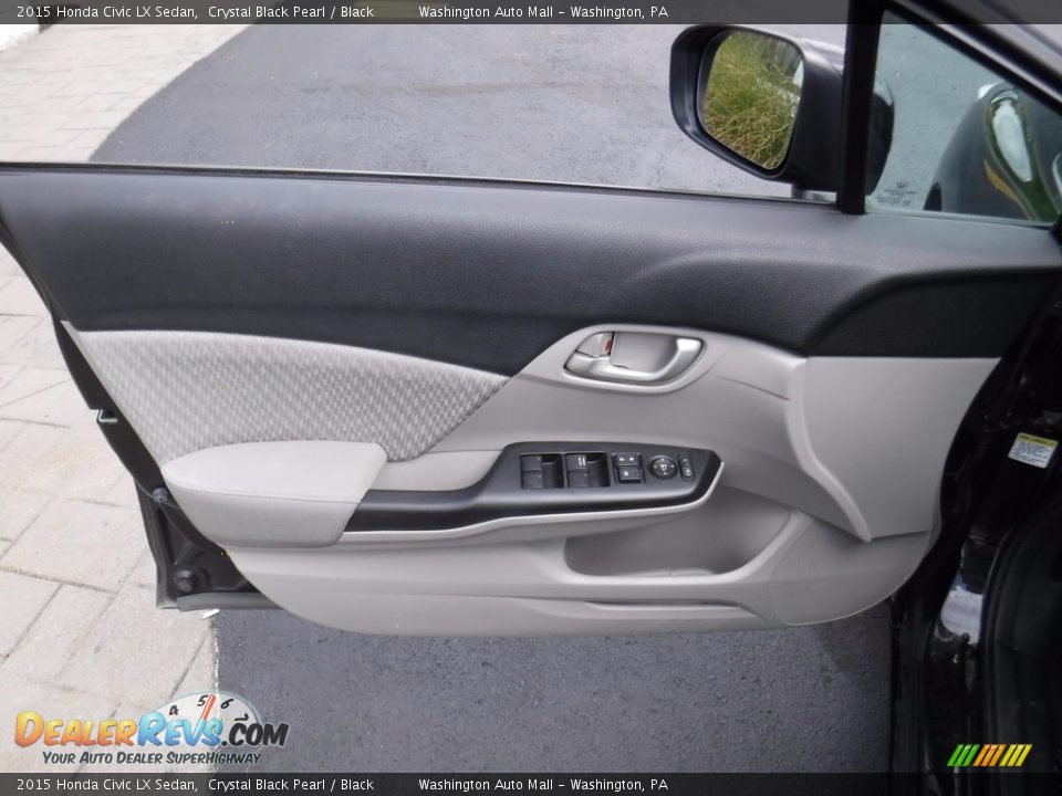 2015 Honda Civic LX Sedan Crystal Black Pearl / Black Photo #10