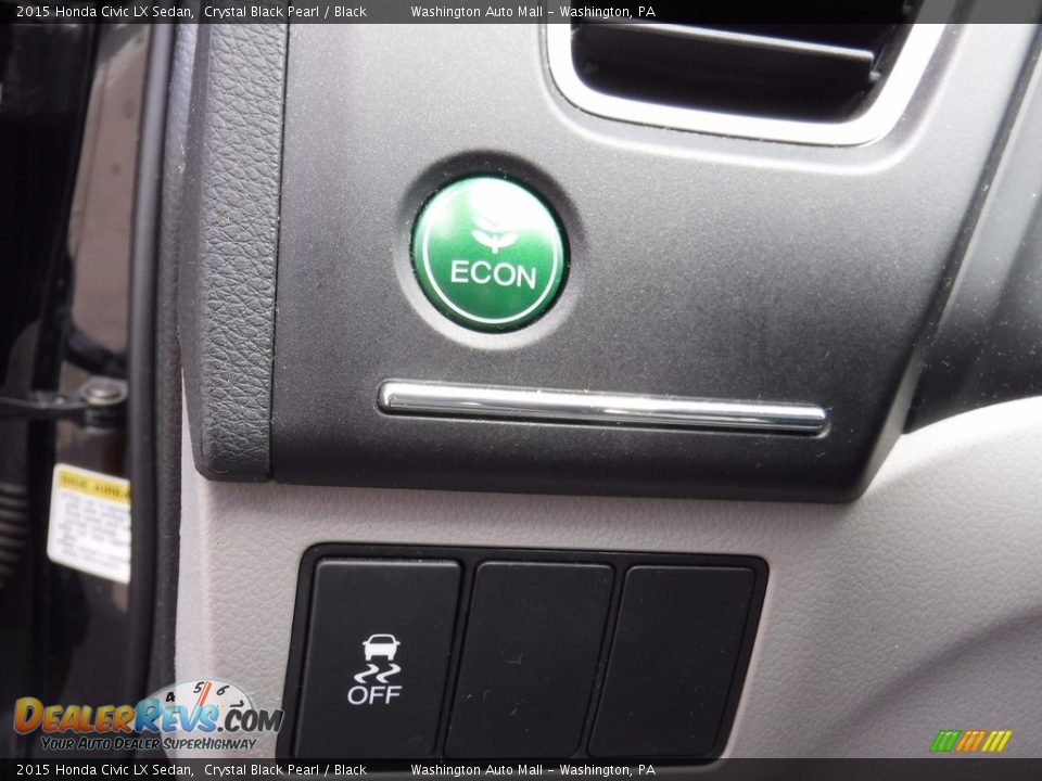 2015 Honda Civic LX Sedan Crystal Black Pearl / Black Photo #11