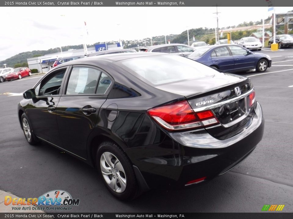 2015 Honda Civic LX Sedan Crystal Black Pearl / Black Photo #12