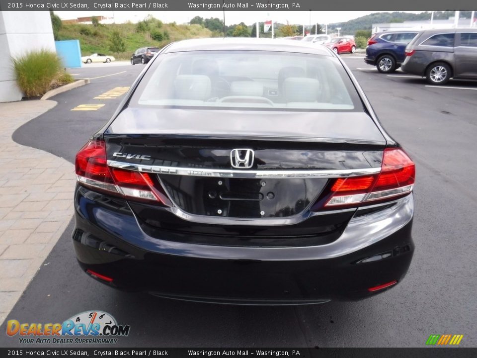 2015 Honda Civic LX Sedan Crystal Black Pearl / Black Photo #13