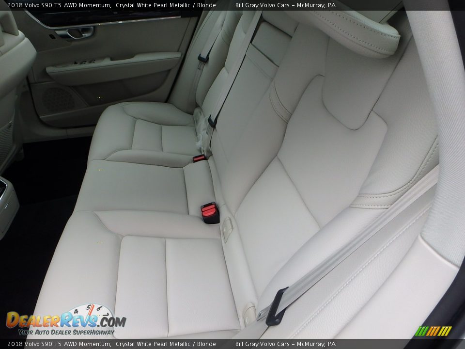 Rear Seat of 2018 Volvo S90 T5 AWD Momentum Photo #8