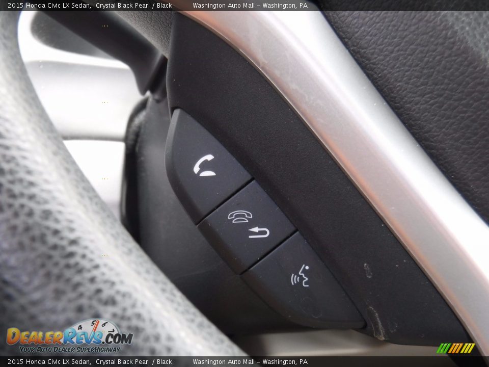 2015 Honda Civic LX Sedan Crystal Black Pearl / Black Photo #17