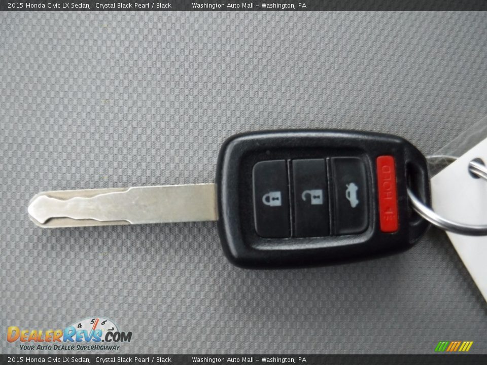 2015 Honda Civic LX Sedan Crystal Black Pearl / Black Photo #18