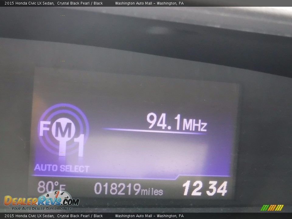 2015 Honda Civic LX Sedan Crystal Black Pearl / Black Photo #20