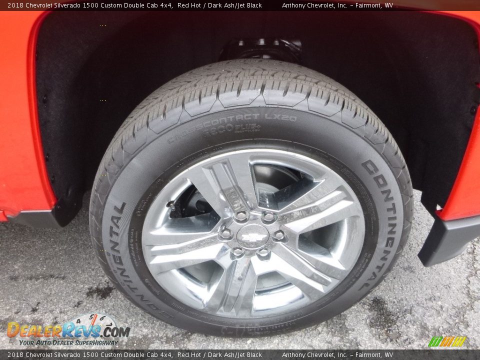 2018 Chevrolet Silverado 1500 Custom Double Cab 4x4 Red Hot / Dark Ash/Jet Black Photo #2