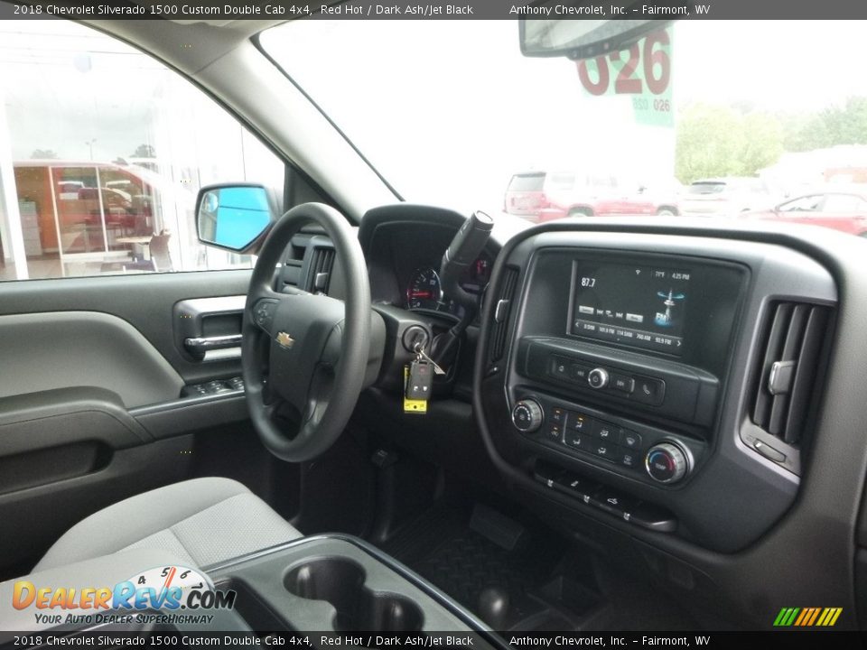 2018 Chevrolet Silverado 1500 Custom Double Cab 4x4 Red Hot / Dark Ash/Jet Black Photo #6