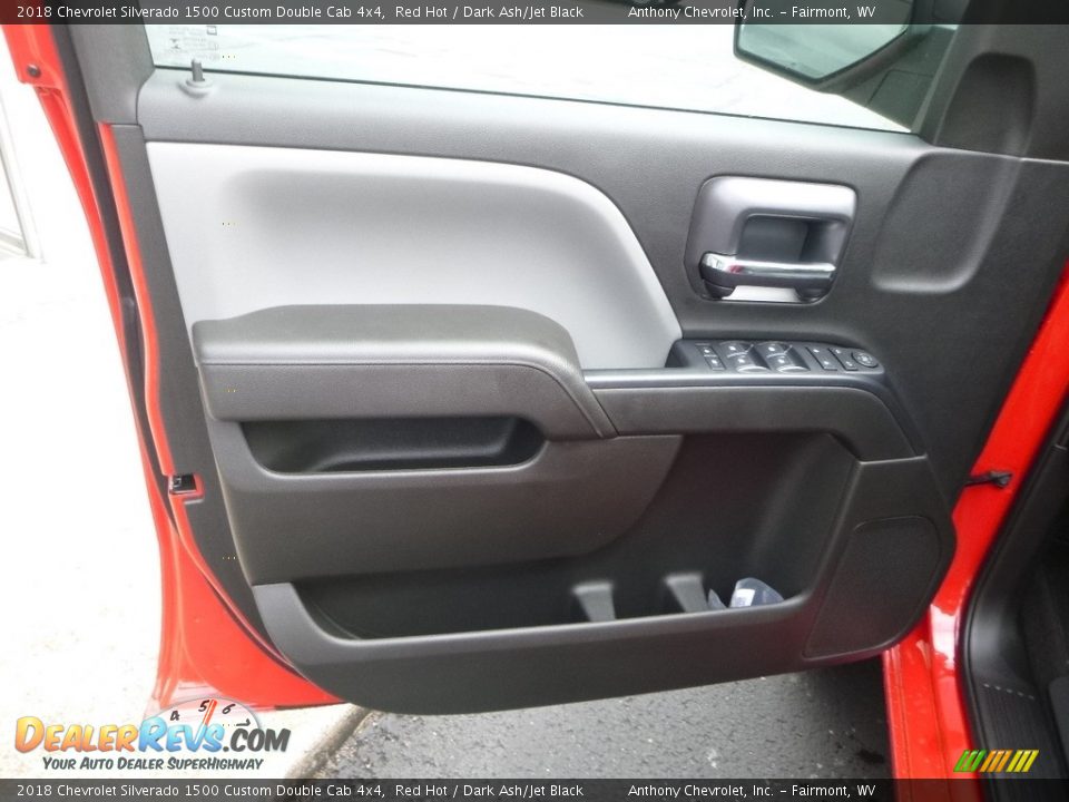 2018 Chevrolet Silverado 1500 Custom Double Cab 4x4 Red Hot / Dark Ash/Jet Black Photo #14