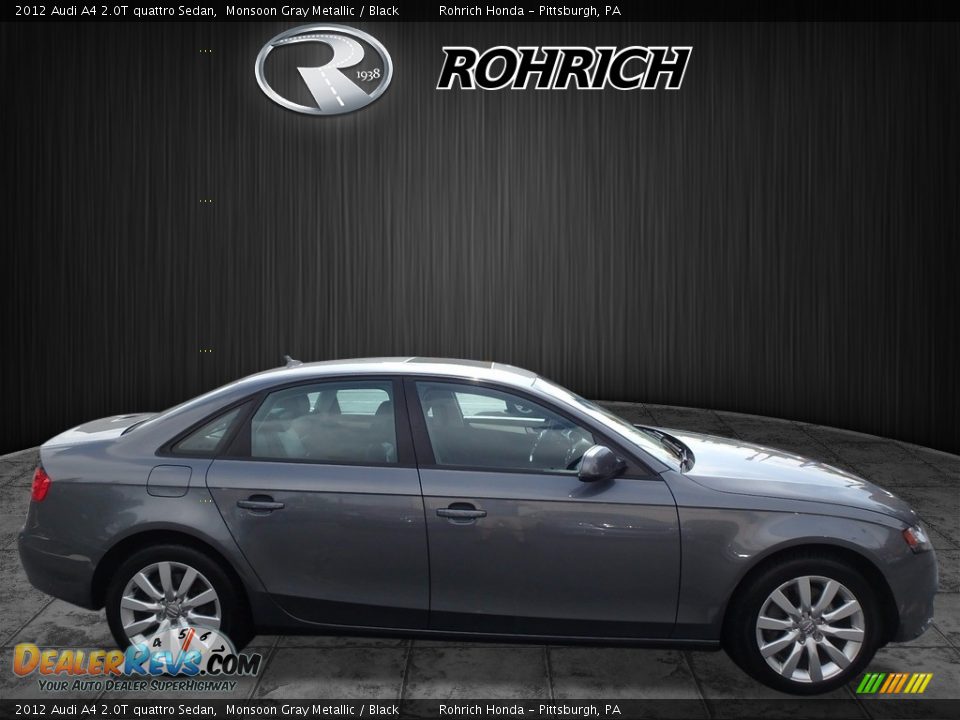 2012 Audi A4 2.0T quattro Sedan Monsoon Gray Metallic / Black Photo #2
