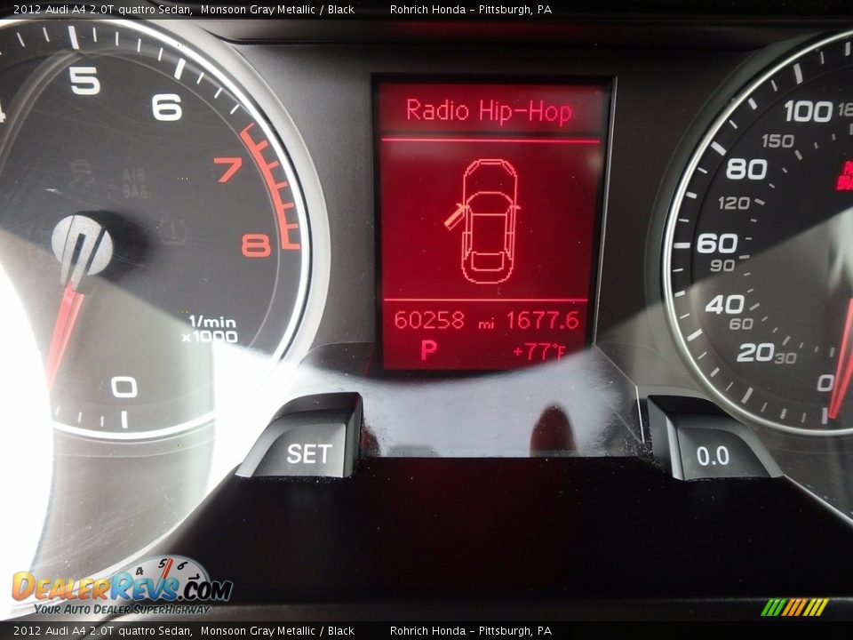 2012 Audi A4 2.0T quattro Sedan Monsoon Gray Metallic / Black Photo #10