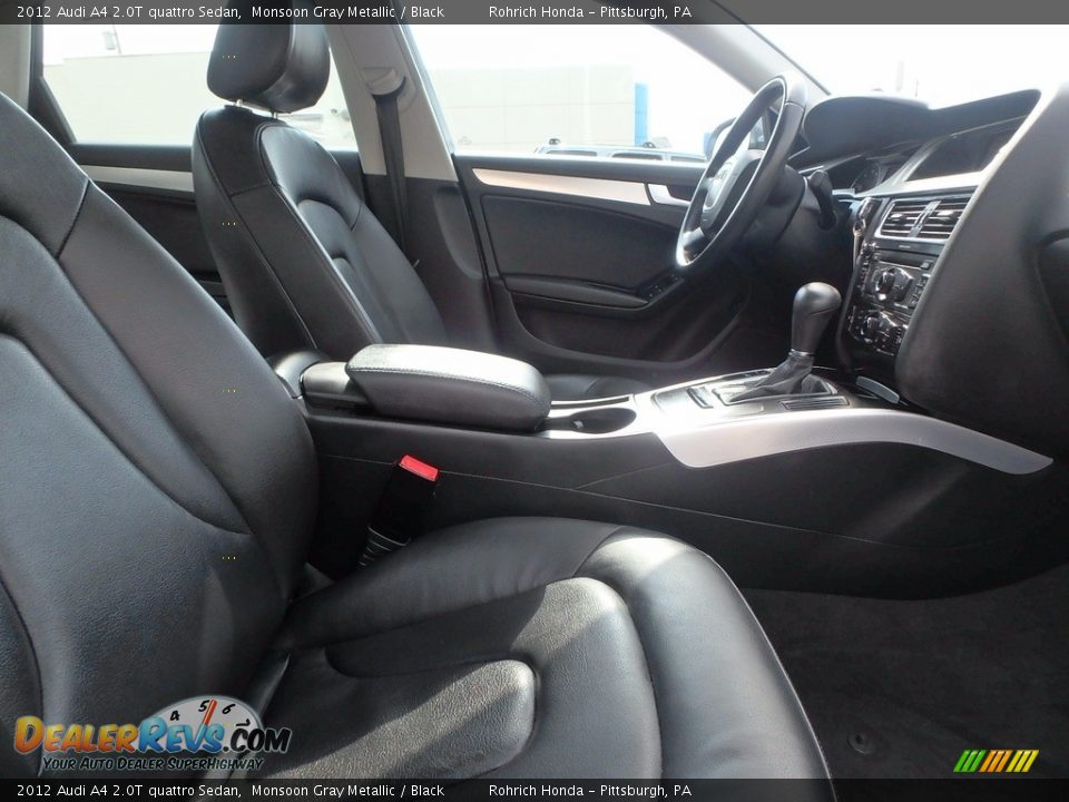2012 Audi A4 2.0T quattro Sedan Monsoon Gray Metallic / Black Photo #14