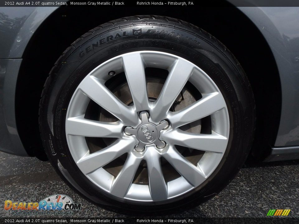 2012 Audi A4 2.0T quattro Sedan Monsoon Gray Metallic / Black Photo #17