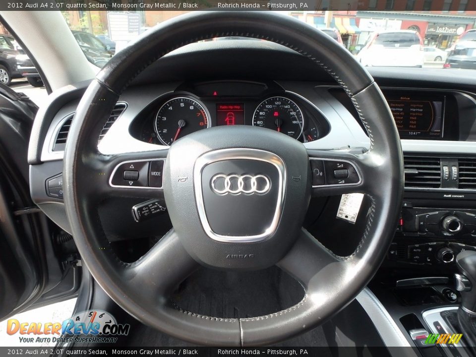 2012 Audi A4 2.0T quattro Sedan Monsoon Gray Metallic / Black Photo #21