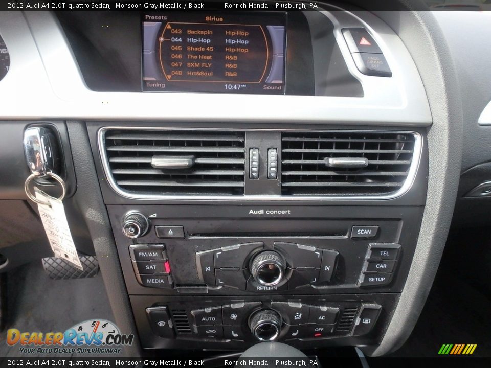 2012 Audi A4 2.0T quattro Sedan Monsoon Gray Metallic / Black Photo #26