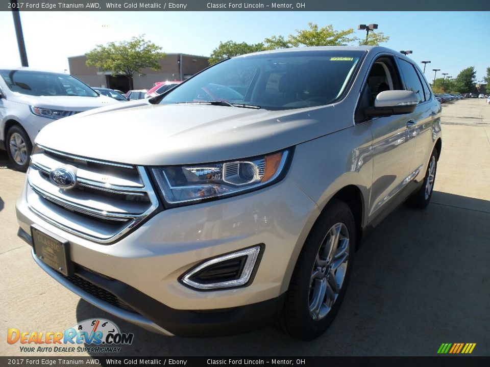 2017 Ford Edge Titanium AWD White Gold Metallic / Ebony Photo #2