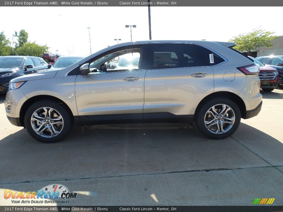 2017 Ford Edge Titanium AWD White Gold Metallic / Ebony Photo #4