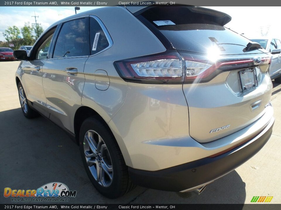 2017 Ford Edge Titanium AWD White Gold Metallic / Ebony Photo #5