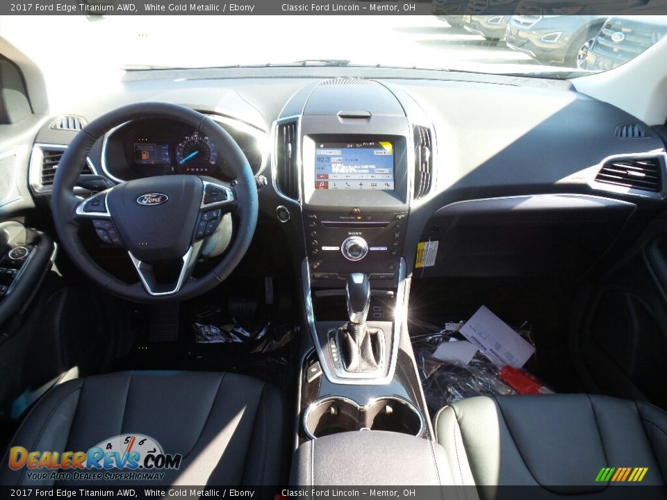 2017 Ford Edge Titanium AWD White Gold Metallic / Ebony Photo #6
