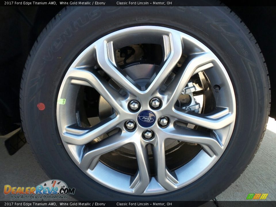 2017 Ford Edge Titanium AWD White Gold Metallic / Ebony Photo #9