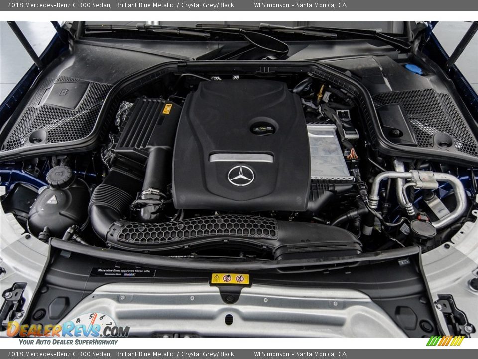 2018 Mercedes-Benz C 300 Sedan Brilliant Blue Metallic / Crystal Grey/Black Photo #8