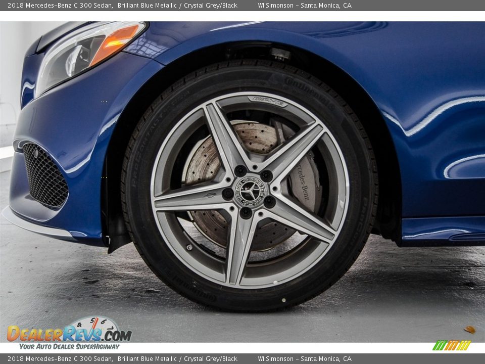 2018 Mercedes-Benz C 300 Sedan Brilliant Blue Metallic / Crystal Grey/Black Photo #9