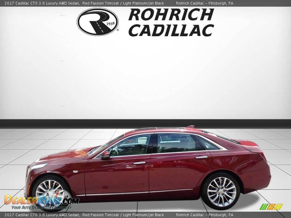 2017 Cadillac CT6 3.6 Luxury AWD Sedan Red Passion Tintcoat / Light Platinum/Jet Black Photo #2