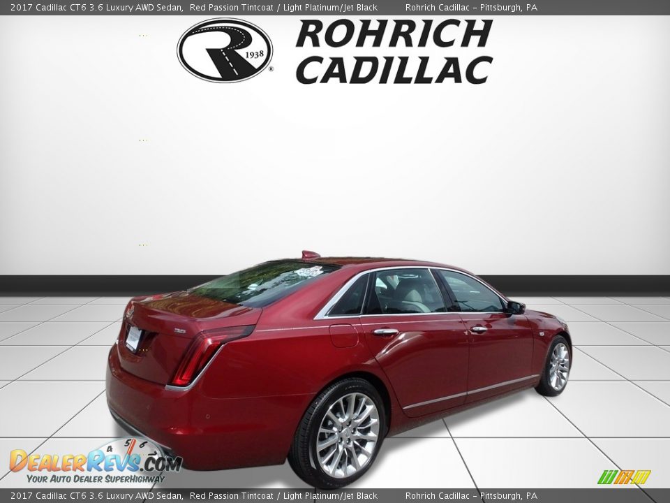 2017 Cadillac CT6 3.6 Luxury AWD Sedan Red Passion Tintcoat / Light Platinum/Jet Black Photo #5