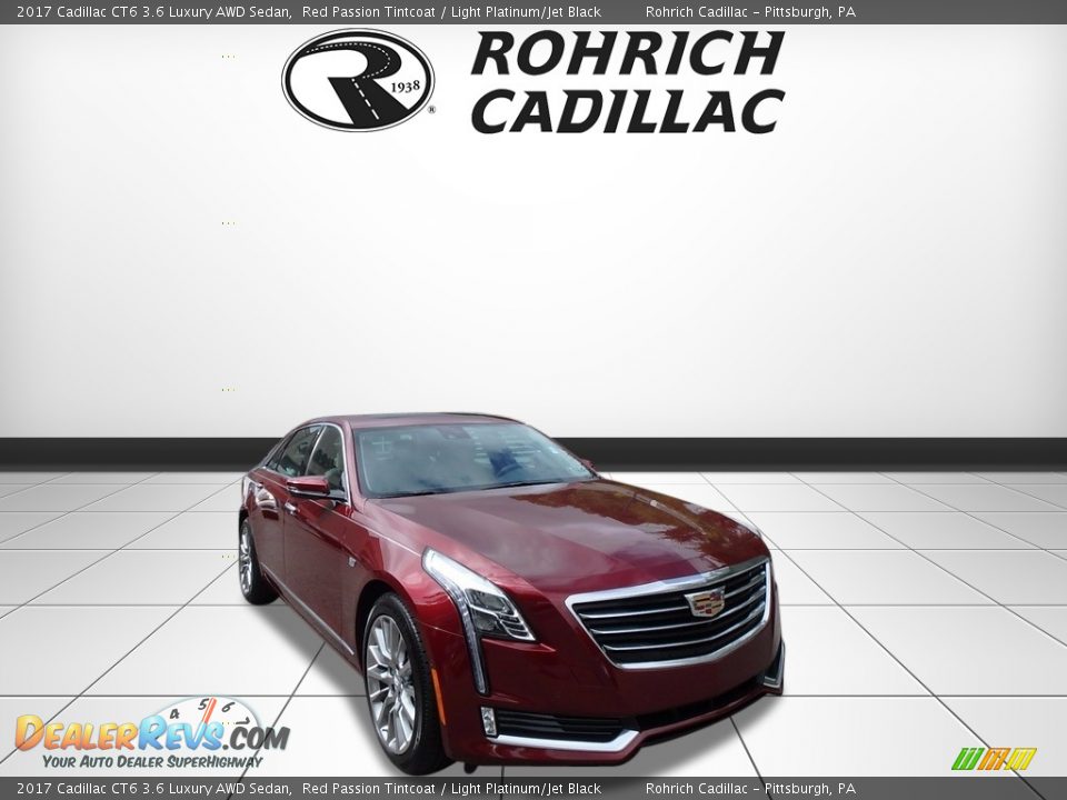 2017 Cadillac CT6 3.6 Luxury AWD Sedan Red Passion Tintcoat / Light Platinum/Jet Black Photo #7