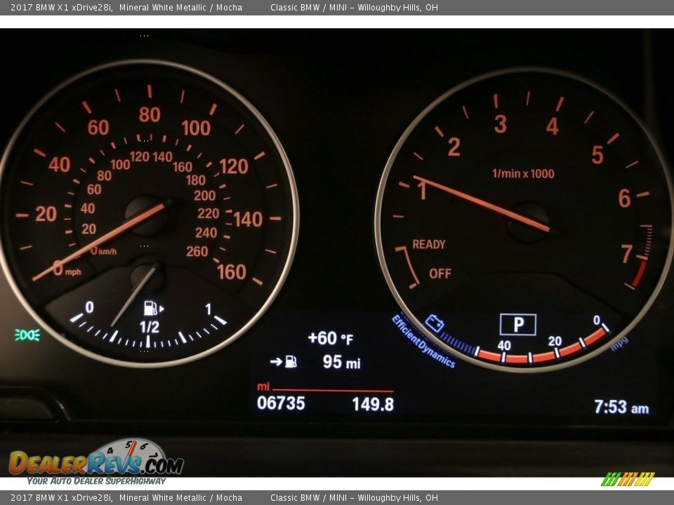 2017 BMW X1 xDrive28i Mineral White Metallic / Mocha Photo #11