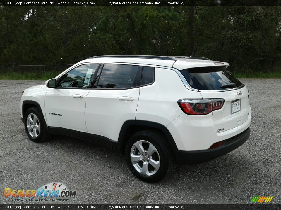 2018 Jeep Compass Latitude White / Black/Ski Gray Photo #3