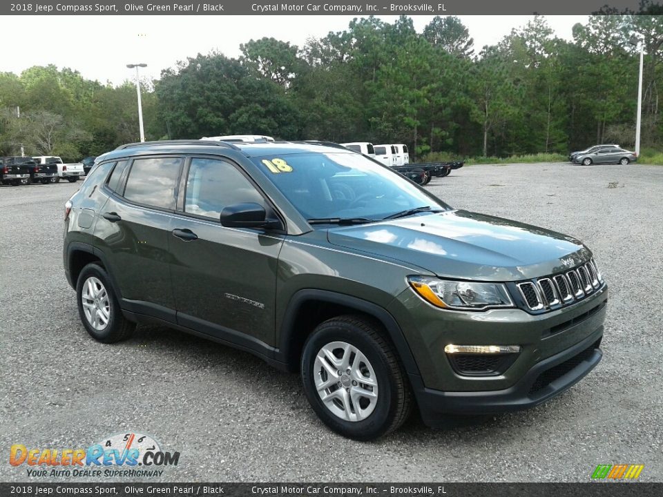 2018 Jeep Compass Sport Olive Green Pearl / Black Photo #7