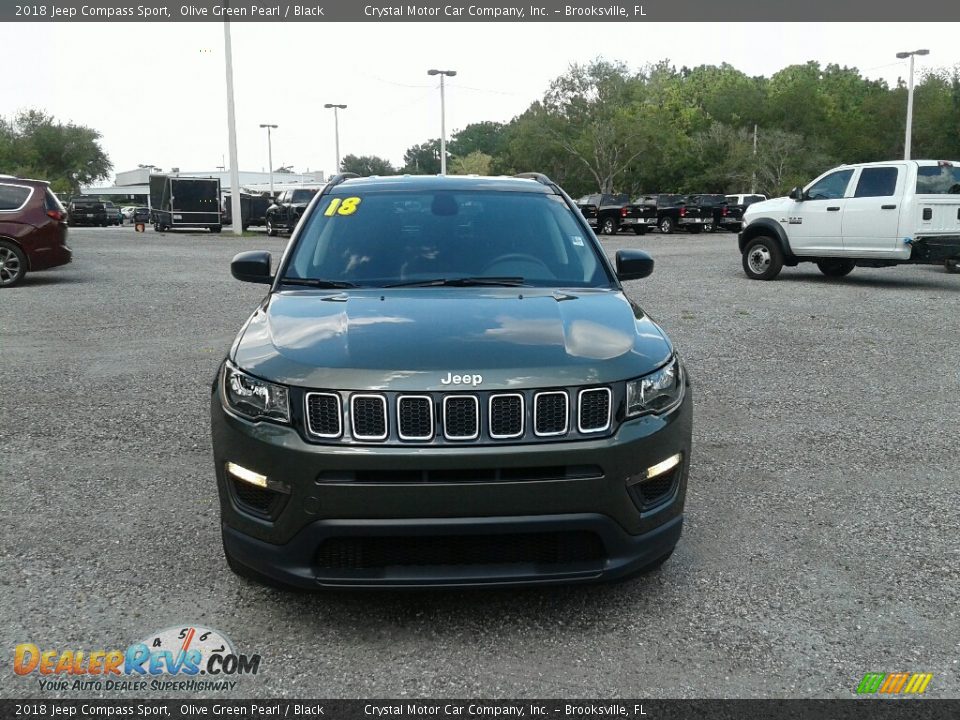 2018 Jeep Compass Sport Olive Green Pearl / Black Photo #8