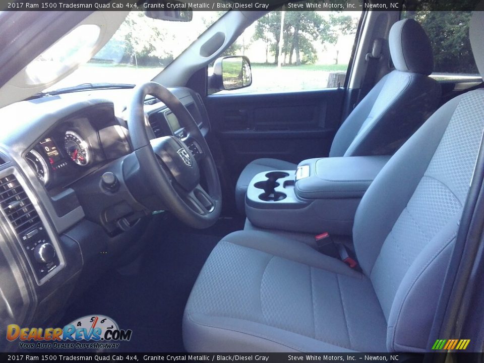 2017 Ram 1500 Tradesman Quad Cab 4x4 Granite Crystal Metallic / Black/Diesel Gray Photo #9