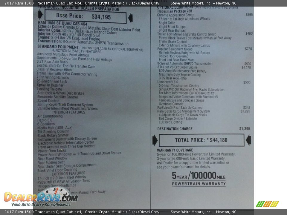 2017 Ram 1500 Tradesman Quad Cab 4x4 Granite Crystal Metallic / Black/Diesel Gray Photo #30
