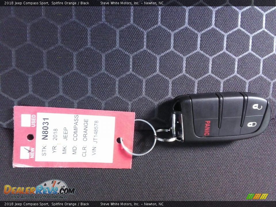 2018 Jeep Compass Sport Spitfire Orange / Black Photo #28