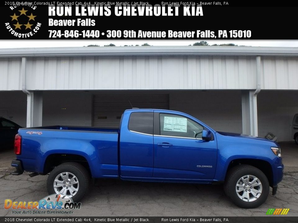 2018 Chevrolet Colorado LT Extended Cab 4x4 Kinetic Blue Metallic / Jet Black Photo #1