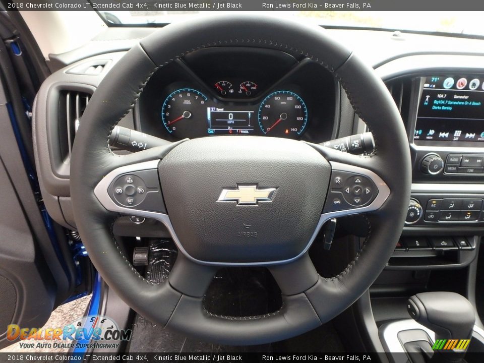 2018 Chevrolet Colorado LT Extended Cab 4x4 Kinetic Blue Metallic / Jet Black Photo #16
