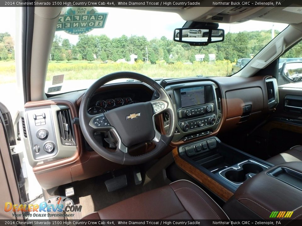2014 Chevrolet Silverado 1500 High Country Crew Cab 4x4 White Diamond Tricoat / High Country Saddle Photo #17