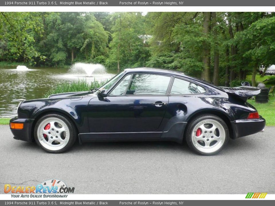 1994 Porsche 911 Turbo 3.6 S Midnight Blue Metallic / Black Photo #3