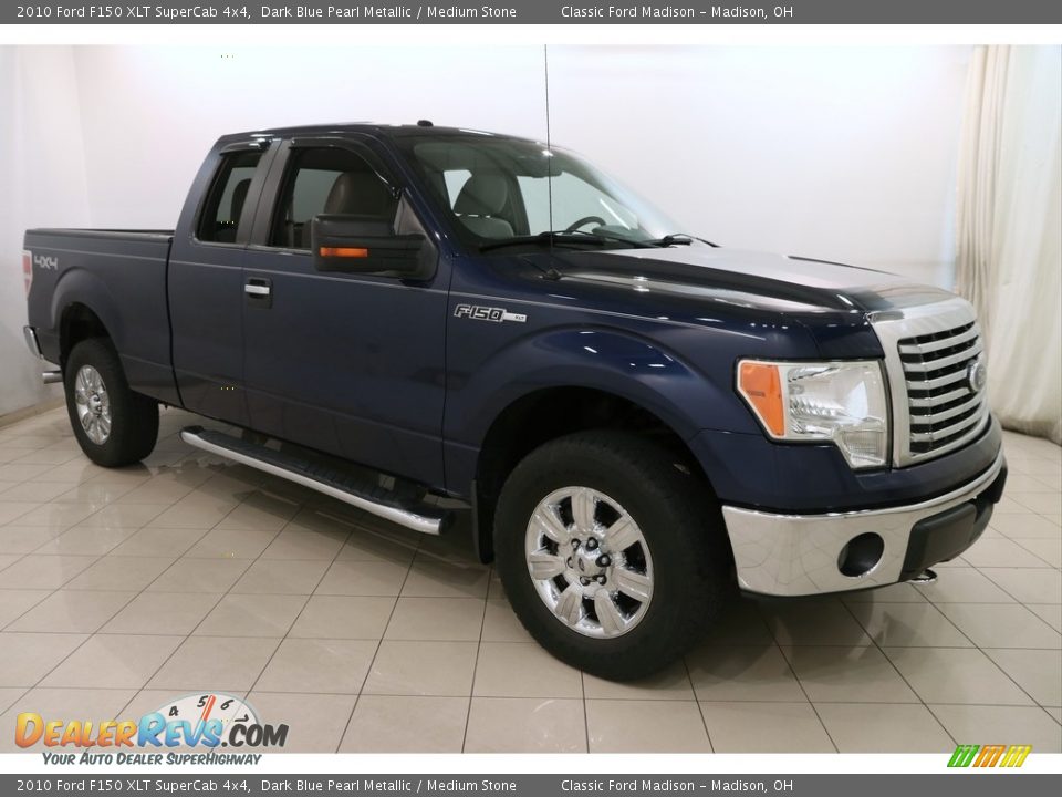 2010 Ford F150 XLT SuperCab 4x4 Dark Blue Pearl Metallic / Medium Stone Photo #1