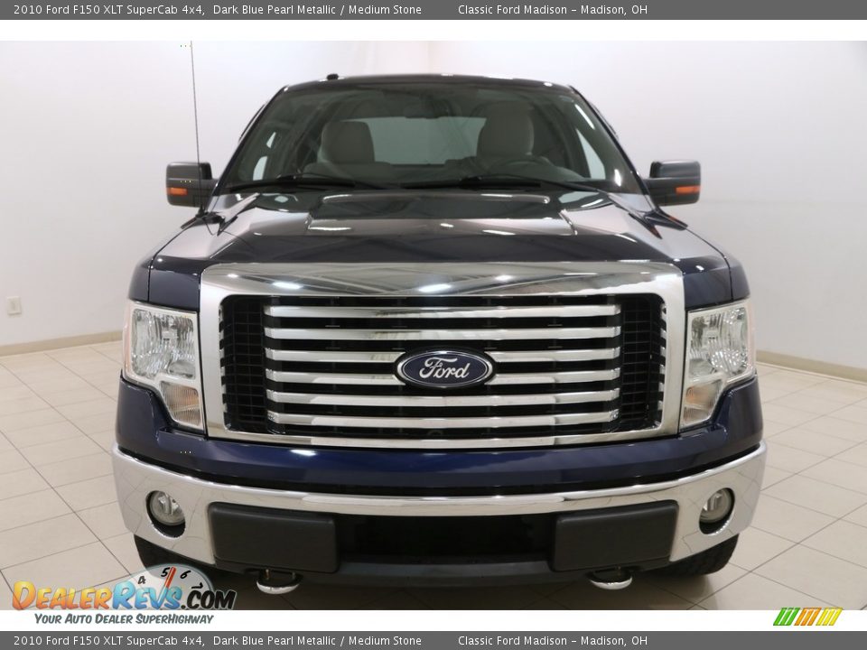 2010 Ford F150 XLT SuperCab 4x4 Dark Blue Pearl Metallic / Medium Stone Photo #2
