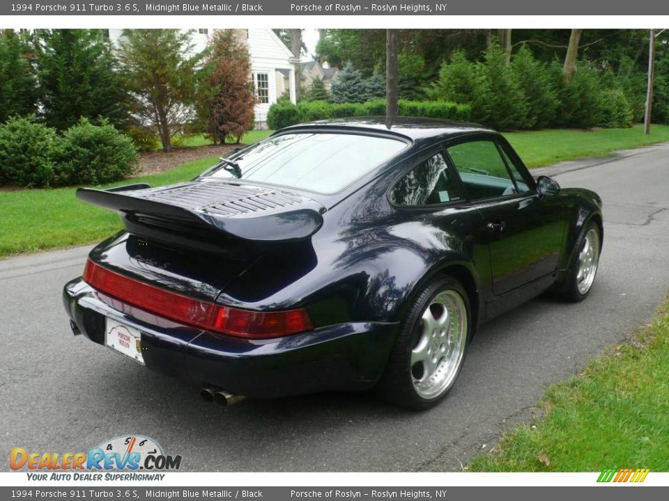 1994 Porsche 911 Turbo 3.6 S Midnight Blue Metallic / Black Photo #6
