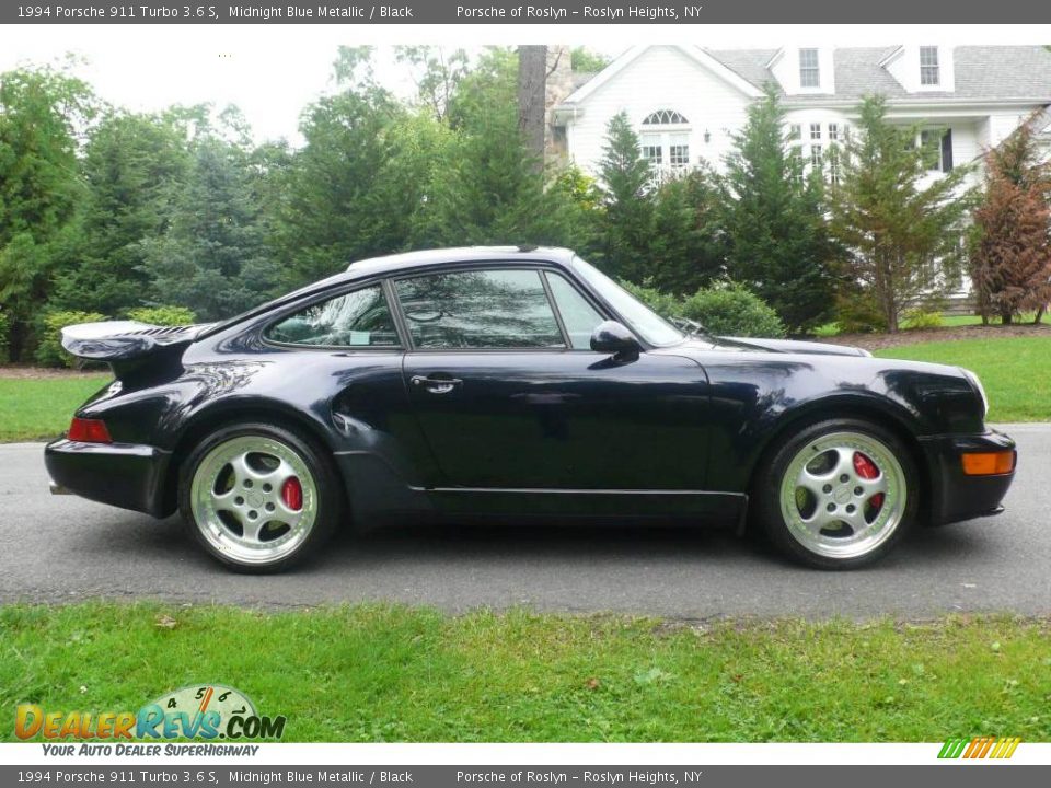 1994 Porsche 911 Turbo 3.6 S Midnight Blue Metallic / Black Photo #7