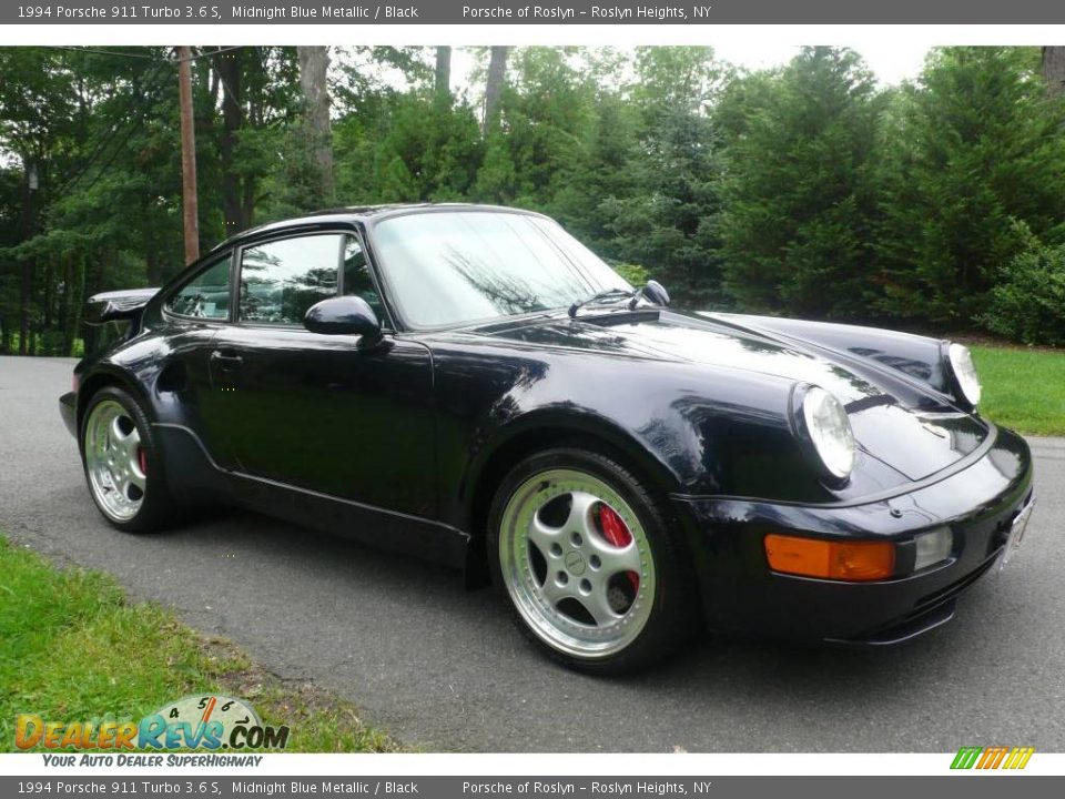 1994 Porsche 911 Turbo 3.6 S Midnight Blue Metallic / Black Photo #8