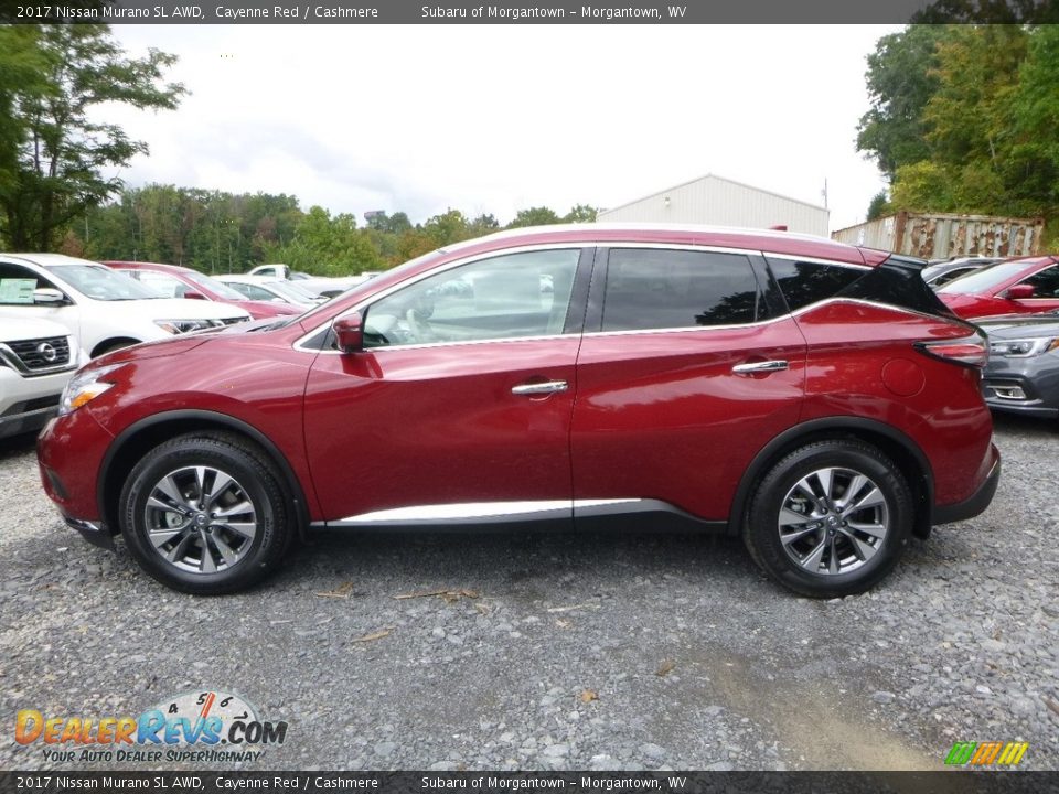 2017 Nissan Murano SL AWD Cayenne Red / Cashmere Photo #7