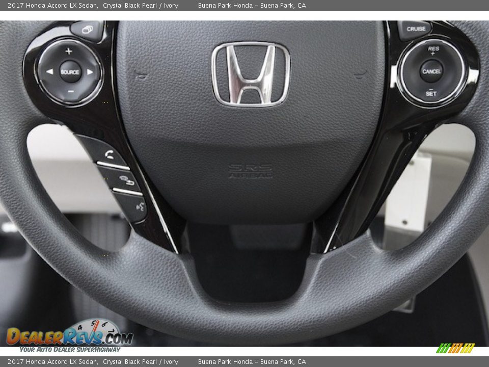 2017 Honda Accord LX Sedan Crystal Black Pearl / Ivory Photo #9