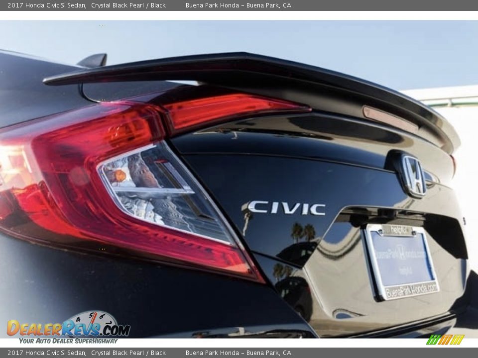 2017 Honda Civic Si Sedan Crystal Black Pearl / Black Photo #3