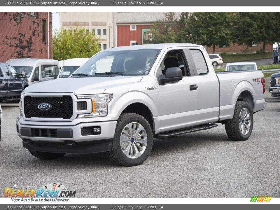 2018 Ford F150 STX SuperCab 4x4 Ingot Silver / Black Photo #1