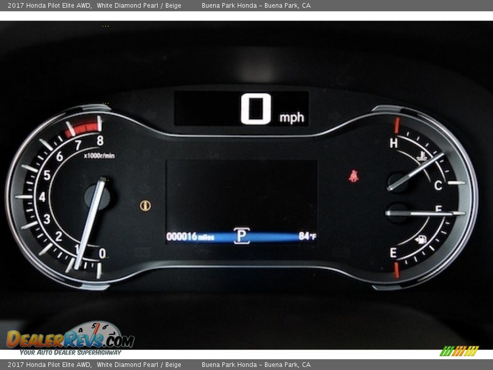 2017 Honda Pilot Elite AWD White Diamond Pearl / Beige Photo #20