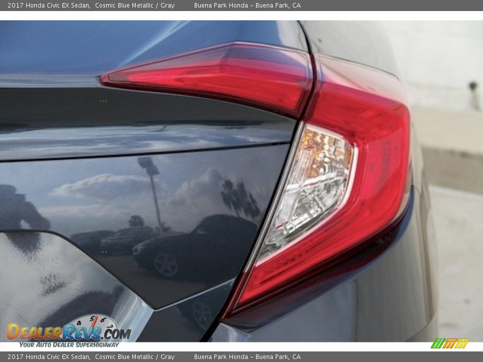 2017 Honda Civic EX Sedan Cosmic Blue Metallic / Gray Photo #4